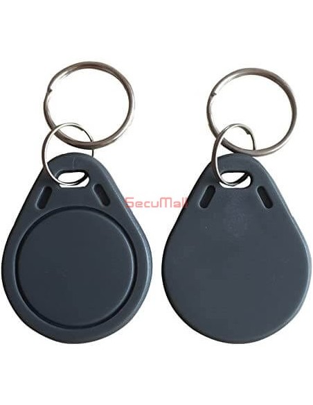 Porte clés RFID MIFARE 13.56MHZ avec 2 couleurs bleu ou gris