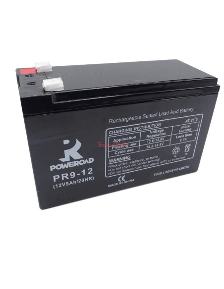 Batterie AGM 12V 9AH POWEROAD | SecuMall Maroc