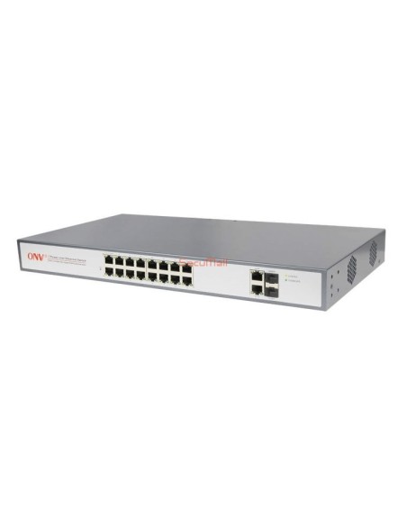 Switch 16 ports POE avec 2 ports combo SFP/1Gb | SecuMall Maroc