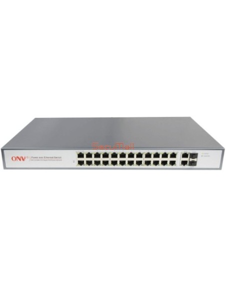 Switch 24 ports POE avec 2 ports combo SFP/1 Gigabit | SecuMall