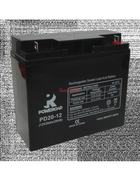 Batterie AGM 12V 20AH POWEROAD | SecuMall Maroc